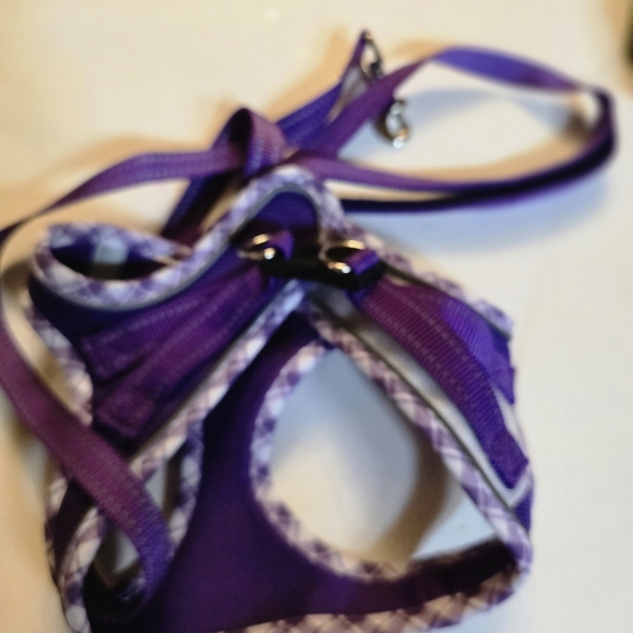 Purple Dog Harness and Leash Set - Picture 4 of 4
